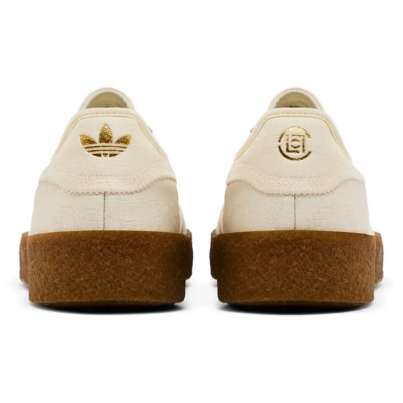 CLOT x ADIDAS6.5Suede Ivory Panel Metallic Low Top Platform Samba Gazelle